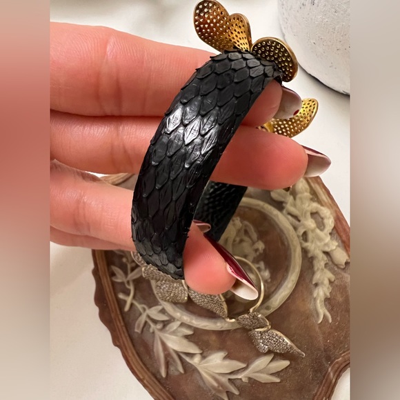 Solid 925 silver butterfly bracelet - Picture 5 of 12